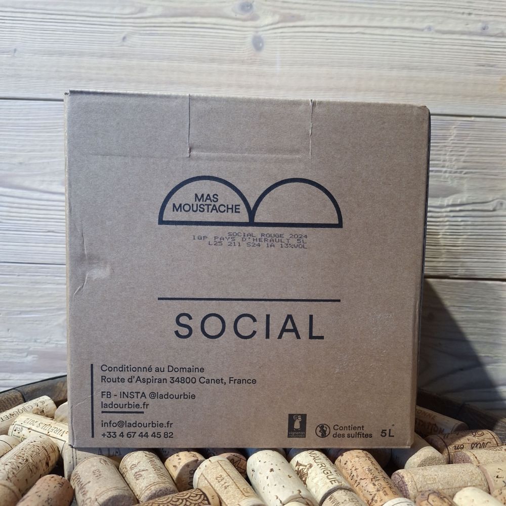 BIB Social Rouge Mas Moustache 5l